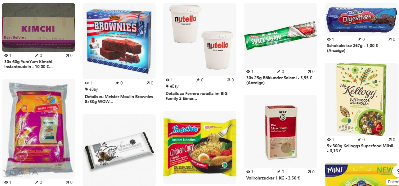 Pinterest zeigt dir Lebensmittel nach dem MHD und wo du sie bestellen kannst